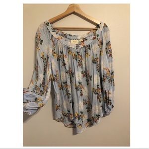 Anthropologie Floral Blouse